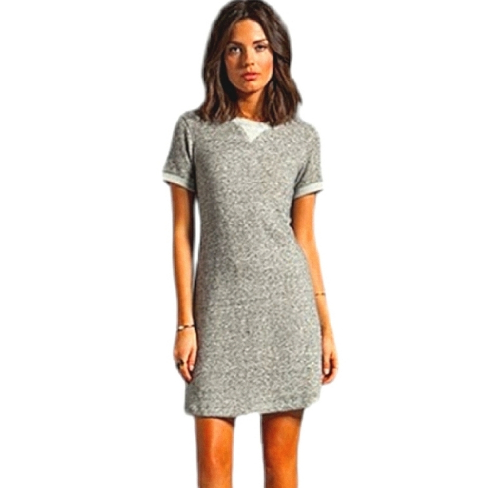 Theory Grey Silver TEJU R Scoop Neck Sweater Dress Petite || TP - Picture 1 of 4